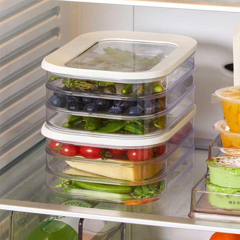 🧊 LIMITED‑TIME 50% OFF! 🥬 22,194 Sold – Clear Fridge Storage Container with Lid – Transparent Visibility, Stackable Design & 3 Size Options 🥑