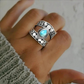 Vintage Carved Teardrop Ring for Women