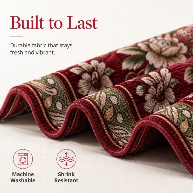 🛋️ That old sofa you've been hiding with a blanket? This vintage floral cover gives it new life. 🌸