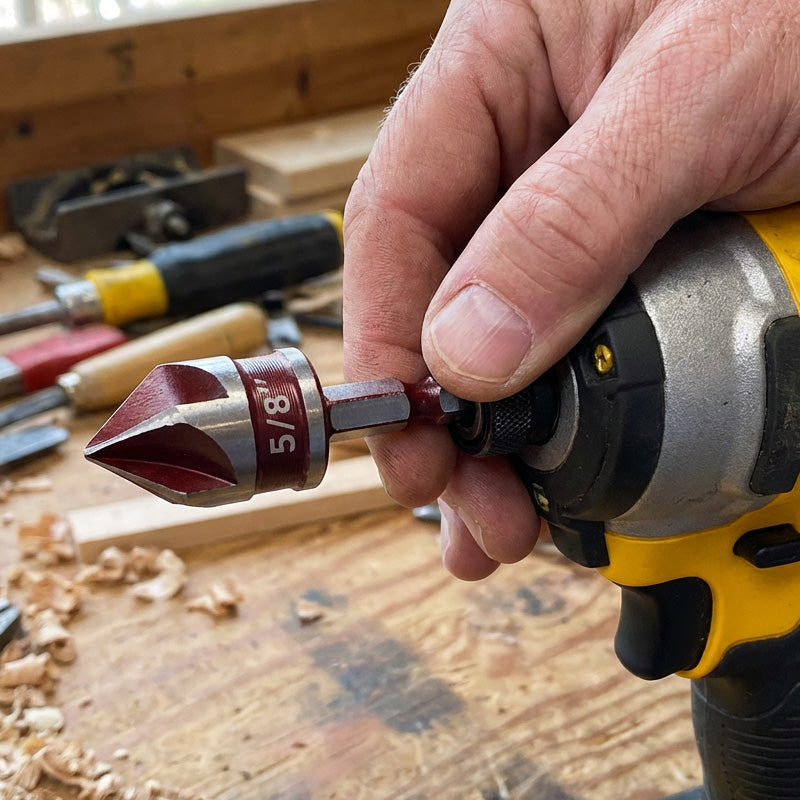 High-Carbon Steel Countersink Drill Bit Set — Precision Drilling for Wood and Metal! ✨