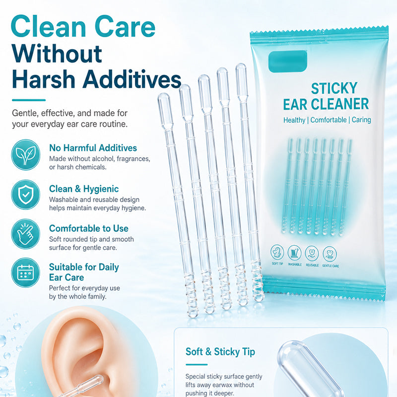 ⏳🔥LIMITED-TIME 50% OFF! ⏰Gentle Sticky Ear Cleaning Sticks for Dry Earwax