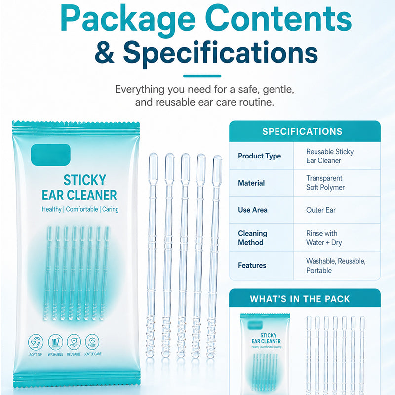 ⏳🔥LIMITED-TIME 50% OFF! ⏰Gentle Sticky Ear Cleaning Sticks for Dry Earwax