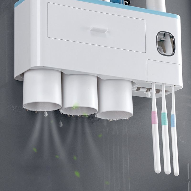 50% OFF! ✨ Toothbrush Holder Toiletry Organizer – Large Capacity Tray, Drawer & Storage, Automatic Toothpaste Dispenser & Magnetic Cups – Clean Mess-Free Bathroom 🚿
