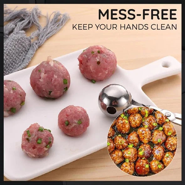 🍖 50% OFF! ⏳ Stainless Steel Meatball Maker – 304 Food-Grade Steel, Non-Stick Smooth Surface & One-Press Design – Perfect Meatballs in Seconds ✨