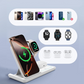 ⚡ Foldable 3-in-1 Wireless Charging Station – 15W Charger for Phone, Watch & Earbuds