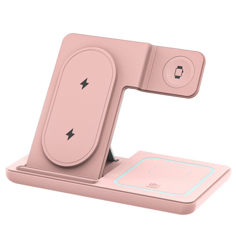 ⚡ Foldable 3-in-1 Wireless Charging Station – 15W Charger for Phone, Watch & Earbuds