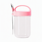 Portable Glass Overnight Oats Jar with Spoon and Leakproof Lid Yogurt Container for Office Workers