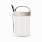 Portable Glass Overnight Oats Jar with Spoon and Leakproof Lid Yogurt Container for Office Workers