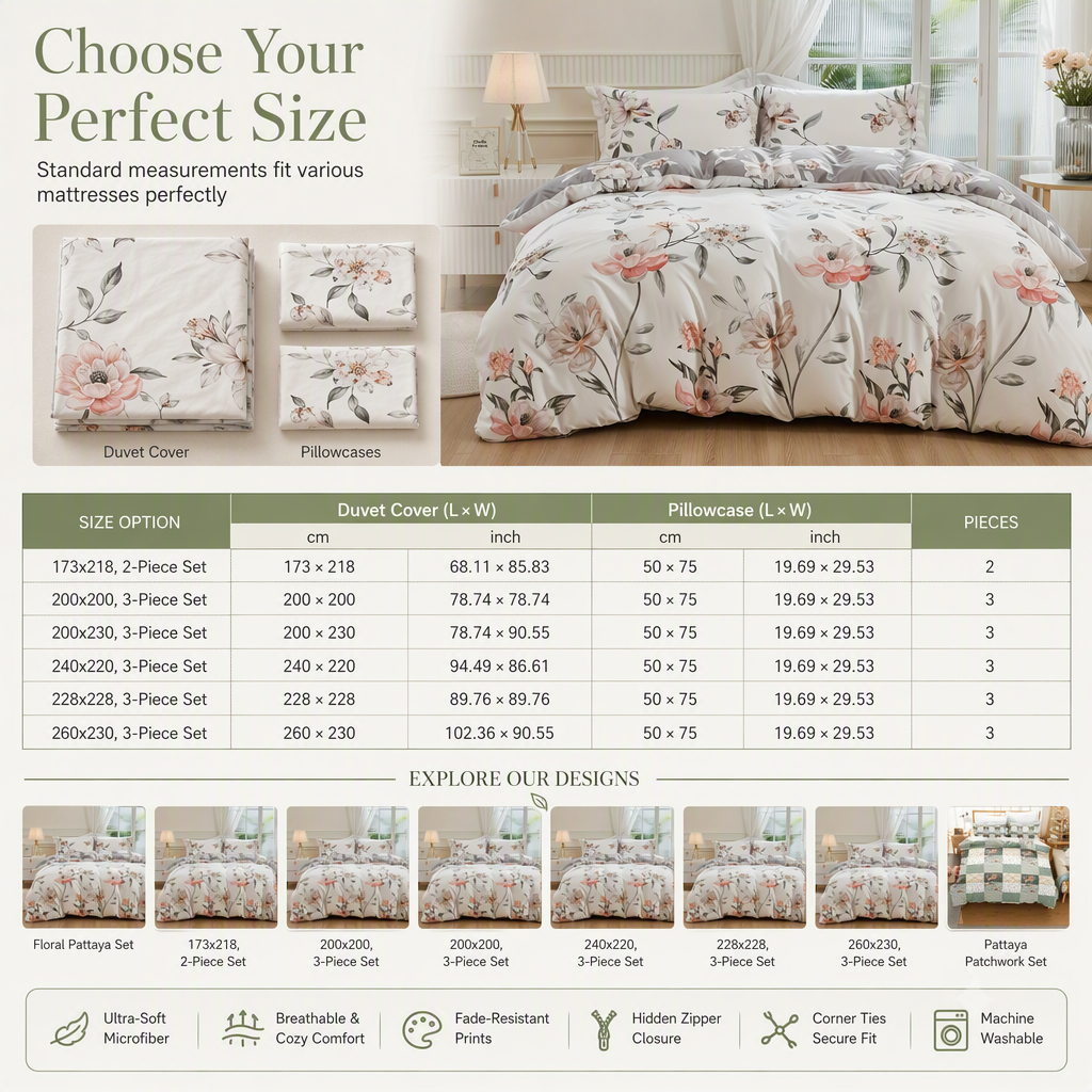 🛏️ LIMITED‑TIME 50% OFF! 💐 All Season Brushed Floral Bedding Set – Soft, Reversible, Decorative ✨