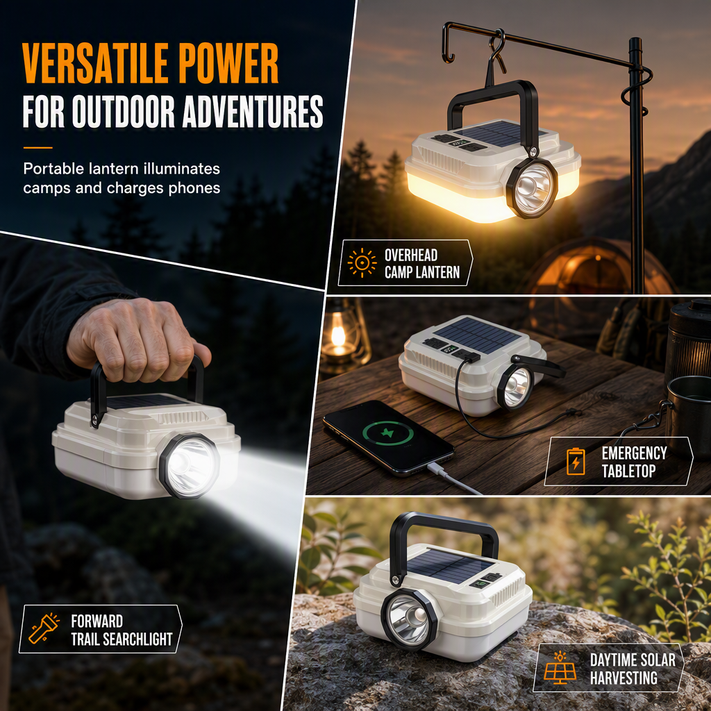 🏕️ LIMITED‑TIME 50% OFF! ☀️ Solar Rechargeable LED Camping Lantern – Weatherproof, Portable, Multi‑Use ✨