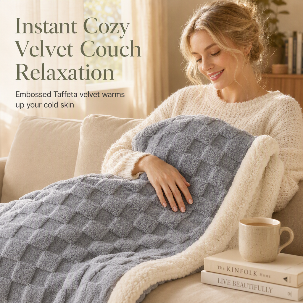 🌸 50% OFF NOW! 🌸Heavyweight Double-Layer Thickened Sherpa Flannel Fleece Warm Throw Blanket