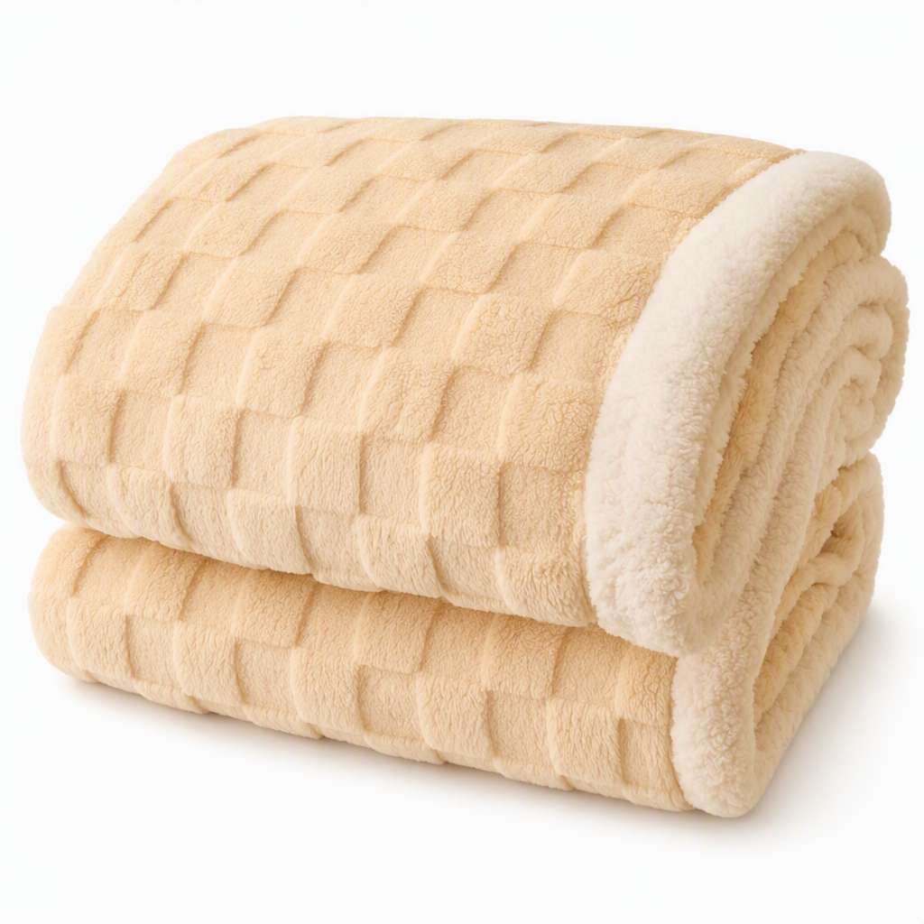 🌸 50% OFF NOW! 🌸Heavyweight Double-Layer Thickened Sherpa Flannel Fleece Warm Throw Blanket