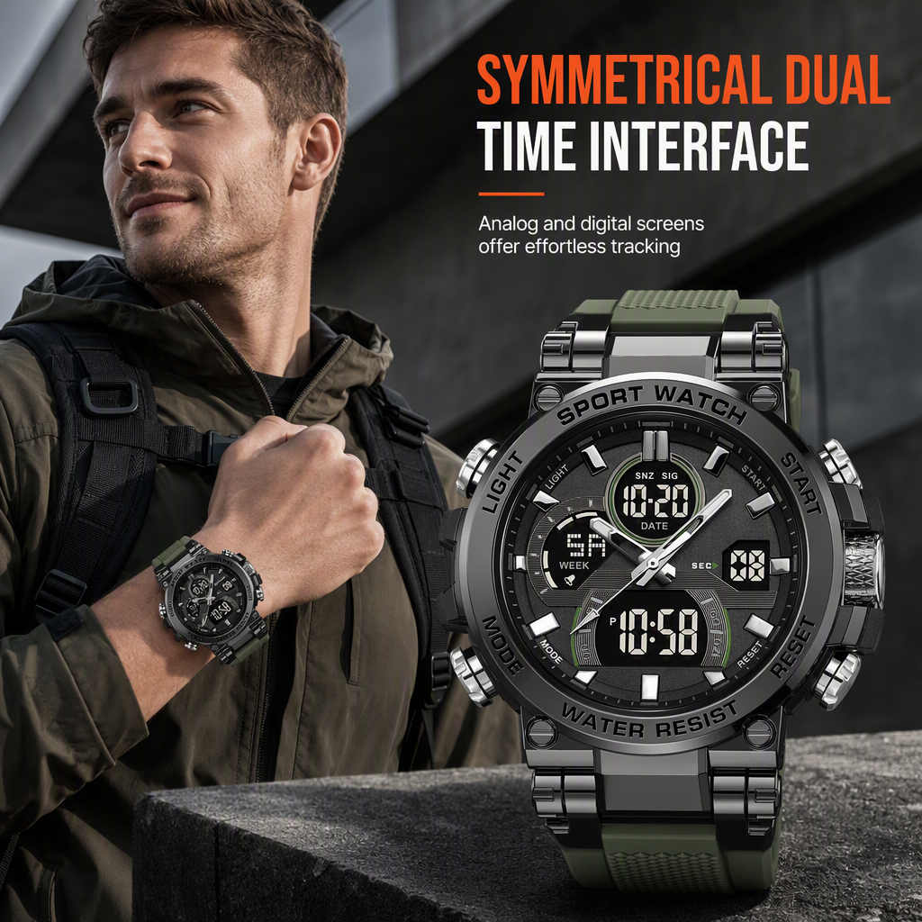 ⏳Time-Limited Special⏰Tactical Style 50M Waterproof Multifunctional Digital Sports Watch