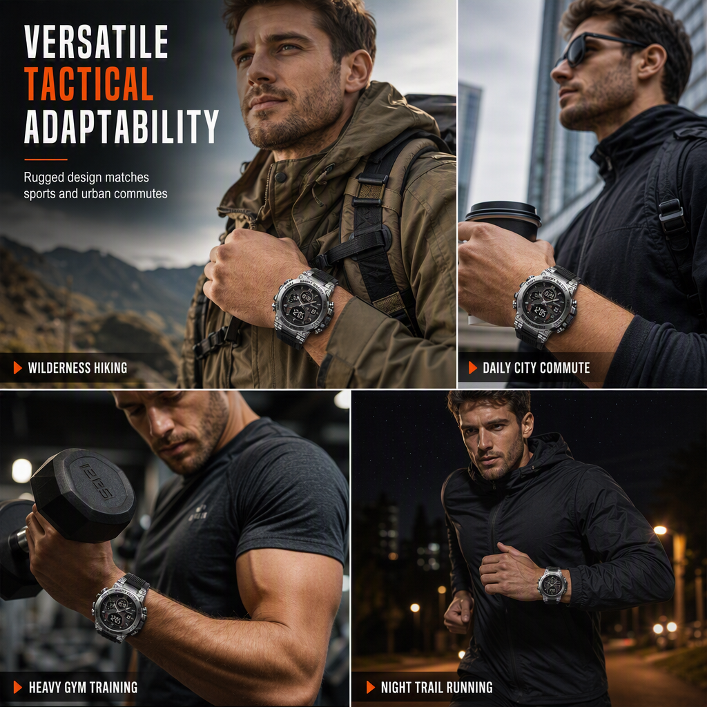 ⏳Time-Limited Special⏰Tactical Style 50M Waterproof Multifunctional Digital Sports Watch