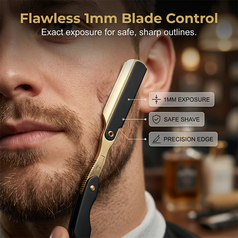 🪒 LIMITED‑TIME 50% OFF! ✨ Manual Foldable Straight Razor Holder – Ergonomic, Durable, Quick‑Load ✨