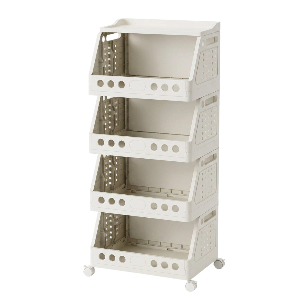 🛒 LIMITED‑TIME 50% OFF! ✨ Multi‑Tier Foldable Storage Cart – Mobile, Compact, Multi‑Room 📦