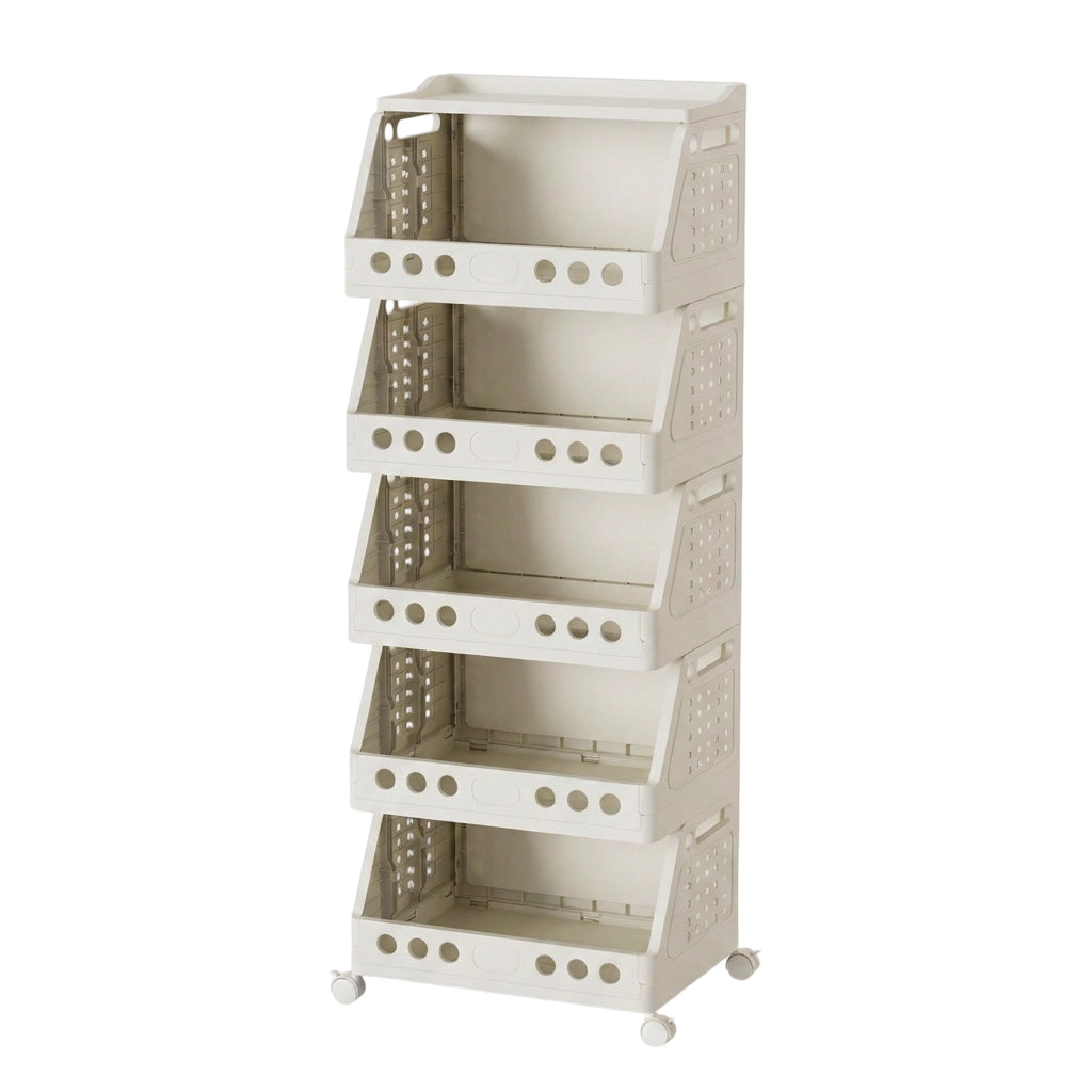 🛒 LIMITED‑TIME 50% OFF! ✨ Multi‑Tier Foldable Storage Cart – Mobile, Compact, Multi‑Room 📦