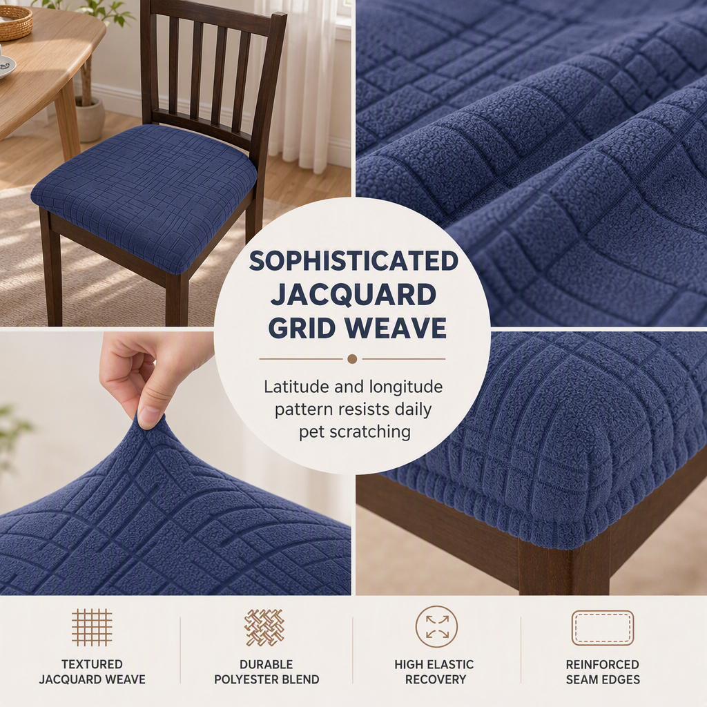 🪑 LIMITED‑TIME 50% OFF! ✨ Elastic Strapless Dining Chair Seat Cover – Snug‑Fit, Stain‑Resistant, Stylish 🏡