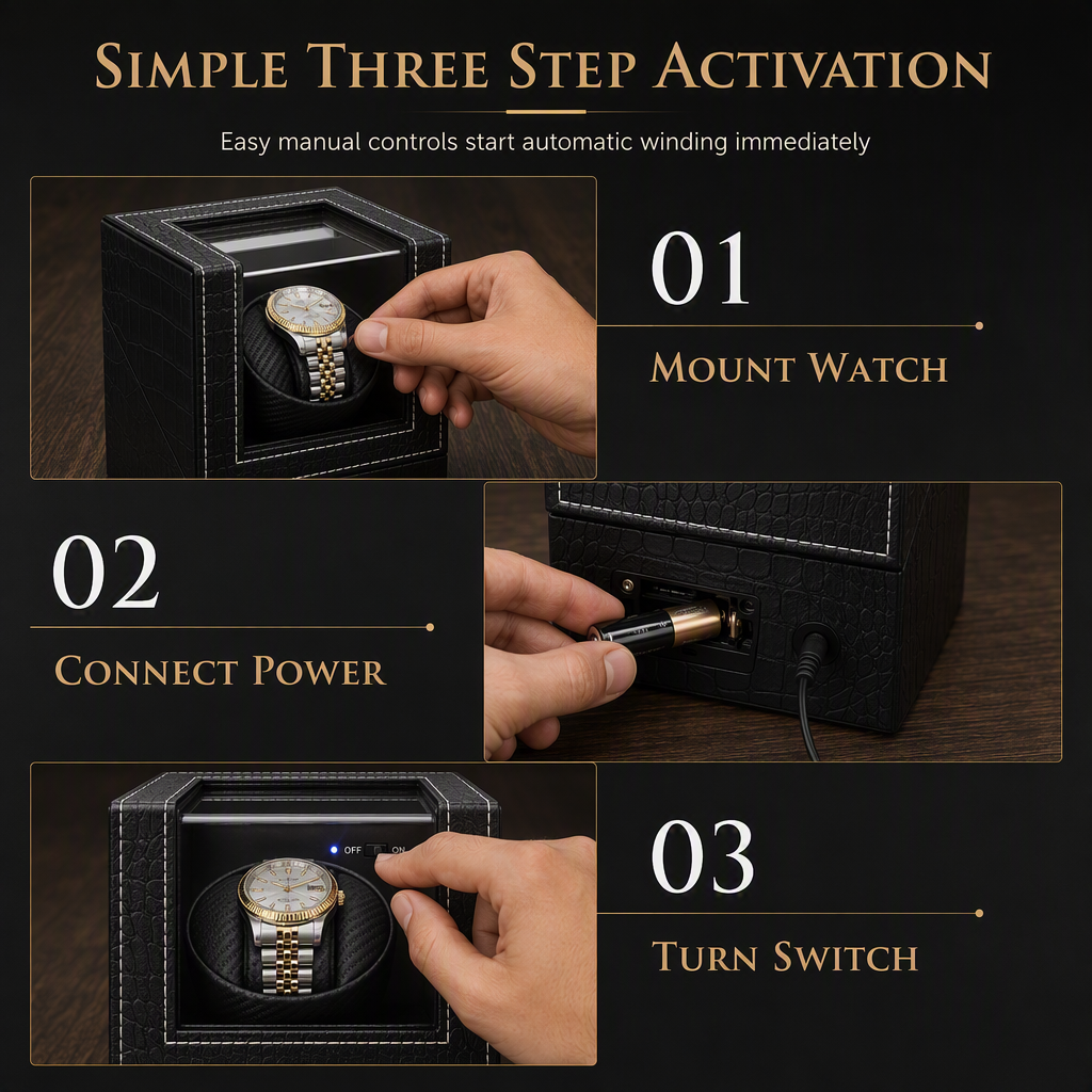 Automatic Watch Winder Box for Mechanical Watches Household Rotating Watch Storage Case