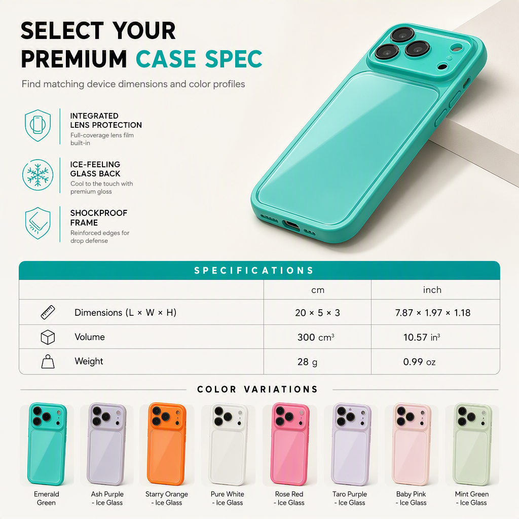 ❄️ LIMITED‑TIME 50% OFF! ✨ Full Coverage Ice‑Feeling Glass Phone Case – Cool, Scratch‑Resistant, Slim 📱