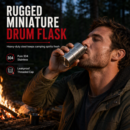 ⏰ 50% OFF! 🥃 Portable 304 Stainless Steel Jerry Can Shaped Hip Flask – Food-Grade Pure Steel, Ultra-Secure Leakproof Cap & Weatherproof Coating – Rugged Outdoor Companion 🏕️✨