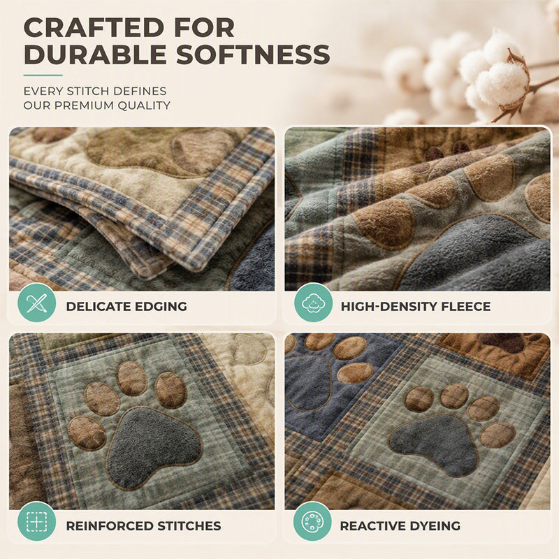 🐾 LIMITED‑TIME 50% OFF! ✨ Cute Paw Print Soft Flannel Blanket – Snuggly, Warm, Lovely Home Decor 🛋️