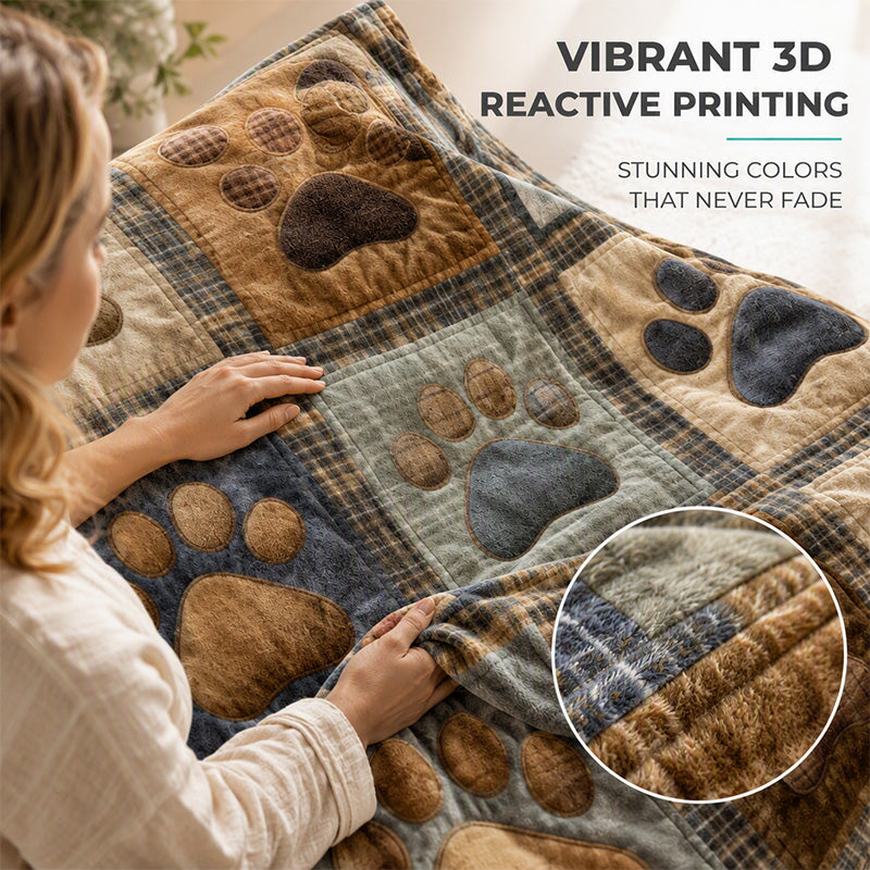 🐾 LIMITED‑TIME 50% OFF! ✨ Cute Paw Print Soft Flannel Blanket – Snuggly, Warm, Lovely Home Decor 🛋️