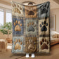 🐾 LIMITED‑TIME 50% OFF! ✨ Cute Paw Print Soft Flannel Blanket – Snuggly, Warm, Lovely Home Decor 🛋️