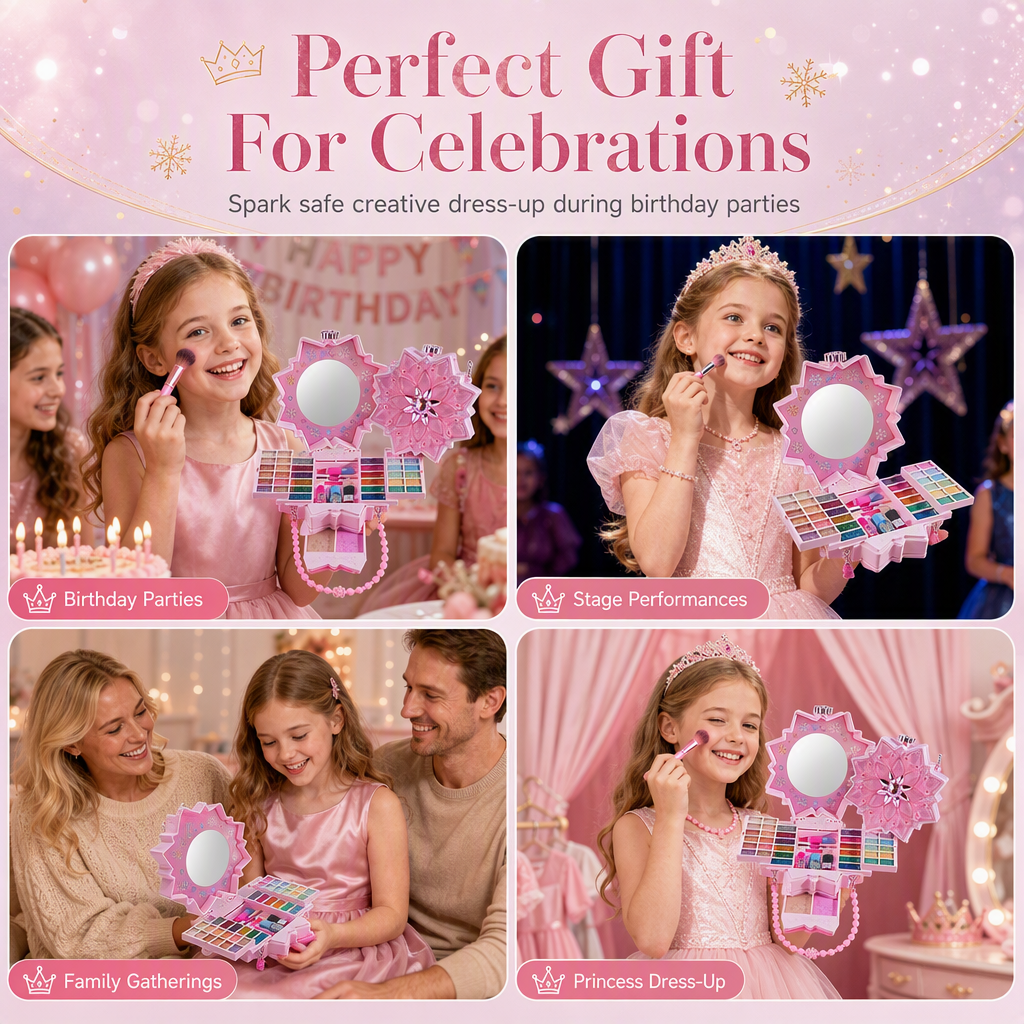 💄 LIMITED‑TIME 50% OFF! ✨ Washable Princess Makeup Set – Kid‑Safe Non‑Toxic Pretend Beauty Toy Gift 👸