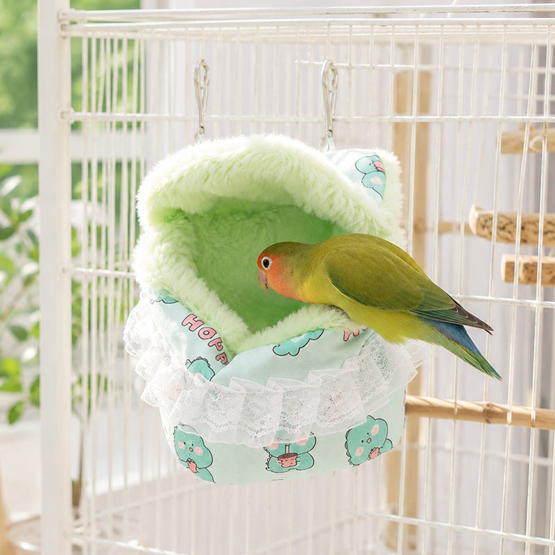 🦜🏠Plush Semi-Enclosed Hideaway | A semi-enclosed hideaway that provides a sense of security for hamsters and birds☁️