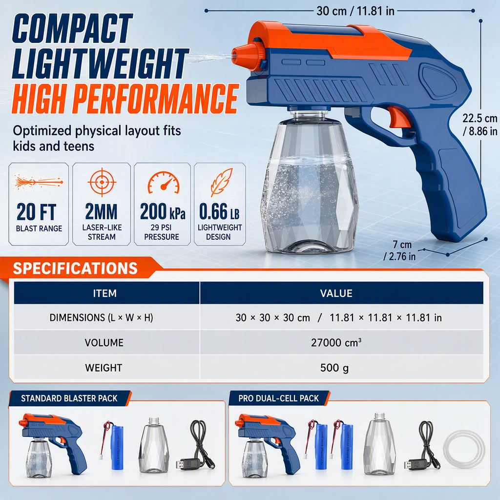 🔫 50% OFF! ✨ Fully Automatic Electric Water Gun Toy – Self-Priming High-Power Motorized Blaster, Universal Bottle Connection & Splashproof Sealed Construction – Summer Pool Fun for Kids 💦
