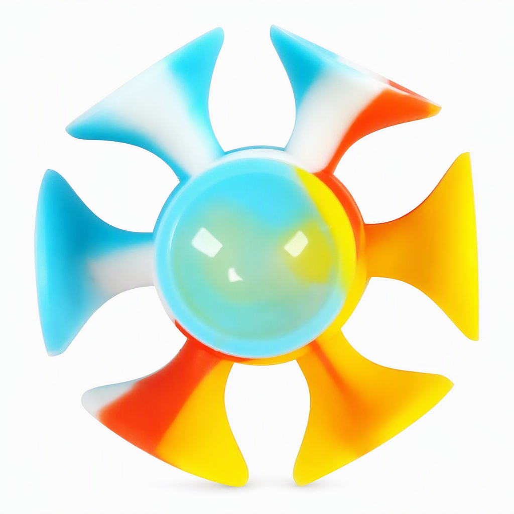 Silicone Suction Cup Fidget Spinner Stress Relief Toy for Kids and Adults