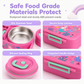 🍱Sealed Food Grade Kids Bento Lunch Box Set with Soup Bowl 4 Compartment Lunch Container for School Students