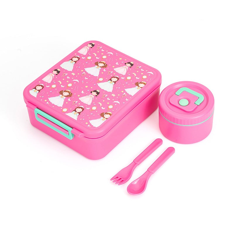 🍱Sealed Food Grade Kids Bento Lunch Box Set with Soup Bowl 4 Compartment Lunch Container for School Students