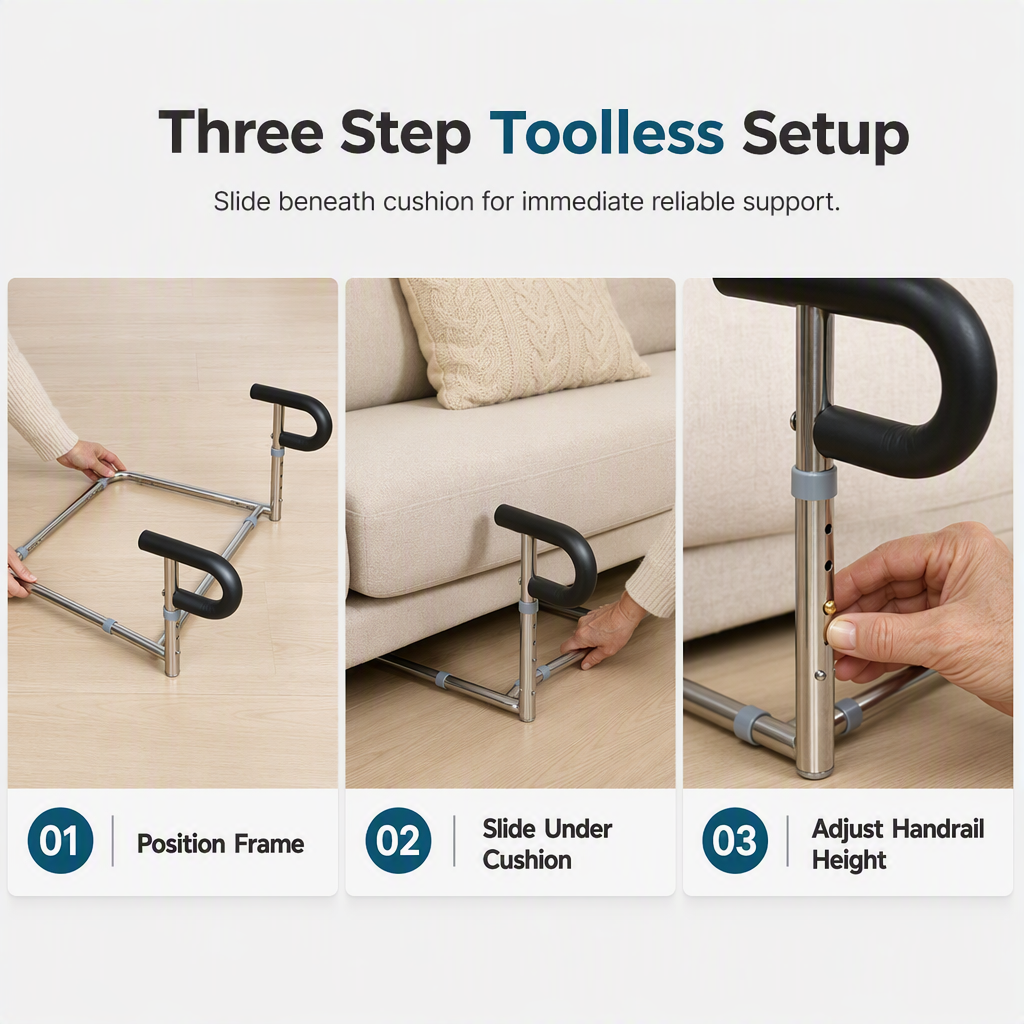 📢📢50% OFF !! ⏰Sofa Stand Assist Rail for Elderly Stainless Steel