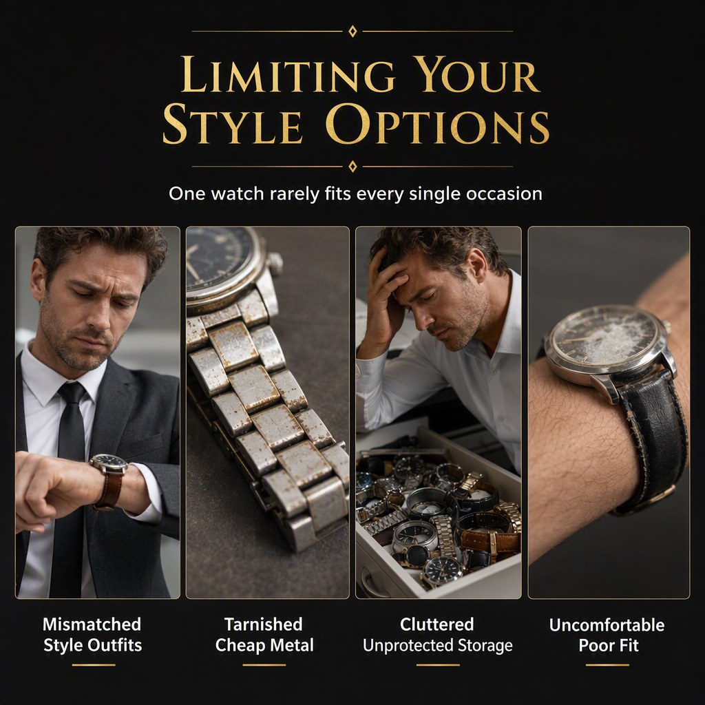6 Piece Men's Watch Set with Steel Band Fashion Watches in a Gift Box