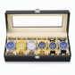 6 Piece Men's Watch Set with Steel Band Fashion Watches in a Gift Box