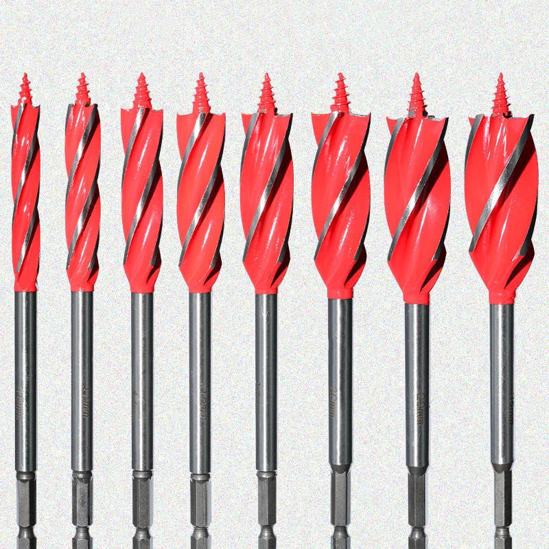 📢📢50% OFF !! ⏰8PCS 4-Flute Auger Drill Bit Set for Woodworking