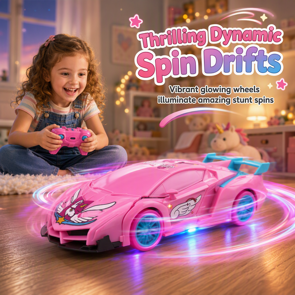 One Button Deforming Remote Control Car Cyberpunk Spider Unicorn Drifting RC Pickup Toy Gift for Boys and Girls