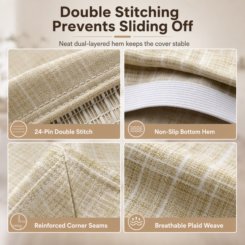 🍷 50% OFF! ✨ Universal Stretch Plaid Chair Cover – Flexible Spandex Fit, Double-Stitching Anti-Slip & Machine Washable – Instantly Refresh Your Dining Chairs 🪑