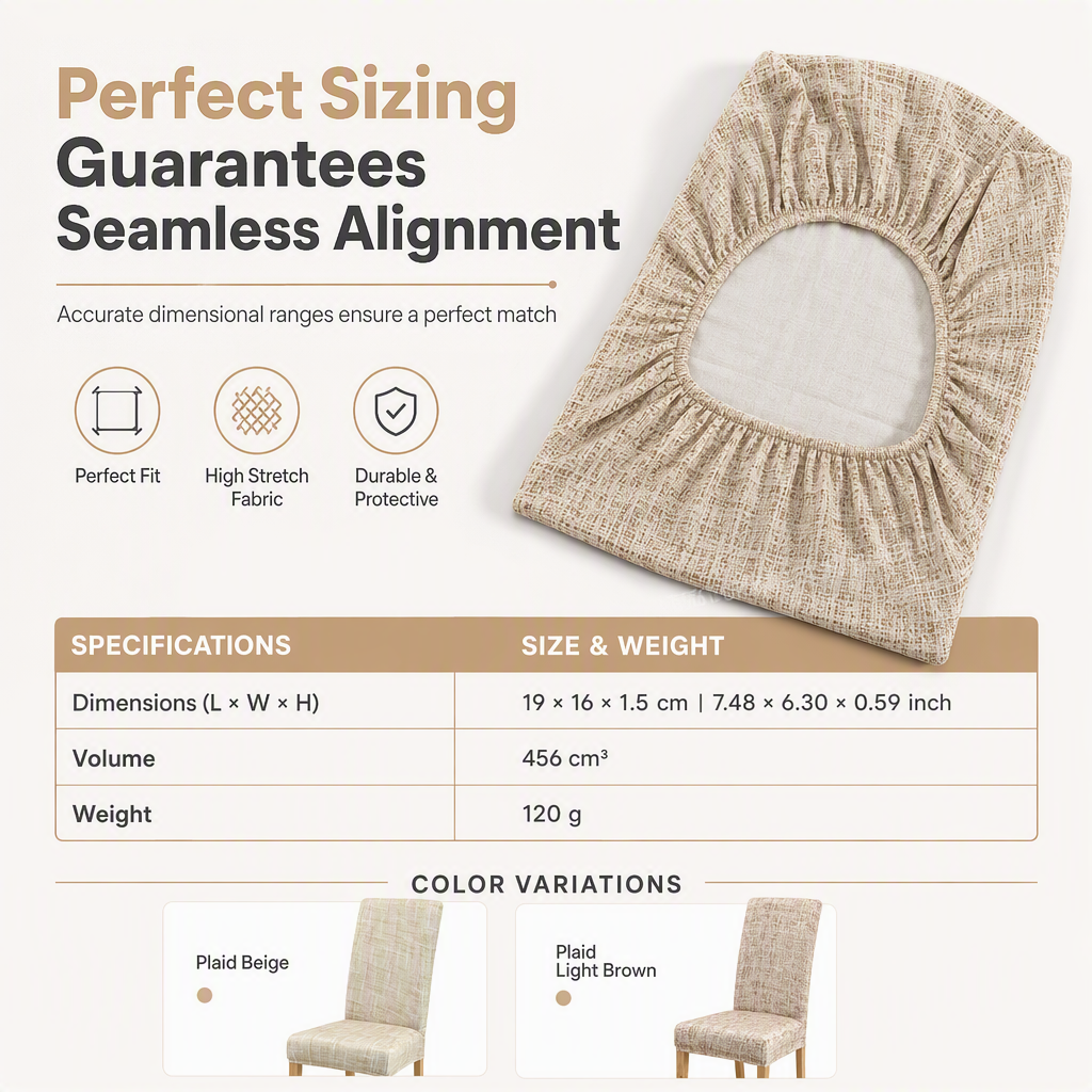 🍷 50% OFF! ✨ Universal Stretch Plaid Chair Cover – Flexible Spandex Fit, Double-Stitching Anti-Slip & Machine Washable – Instantly Refresh Your Dining Chairs 🪑
