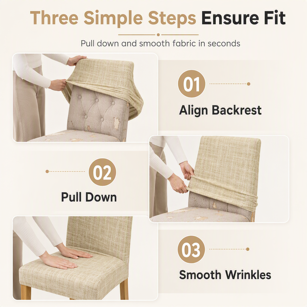 🍷 50% OFF! ✨ Universal Stretch Plaid Chair Cover – Flexible Spandex Fit, Double-Stitching Anti-Slip & Machine Washable – Instantly Refresh Your Dining Chairs 🪑