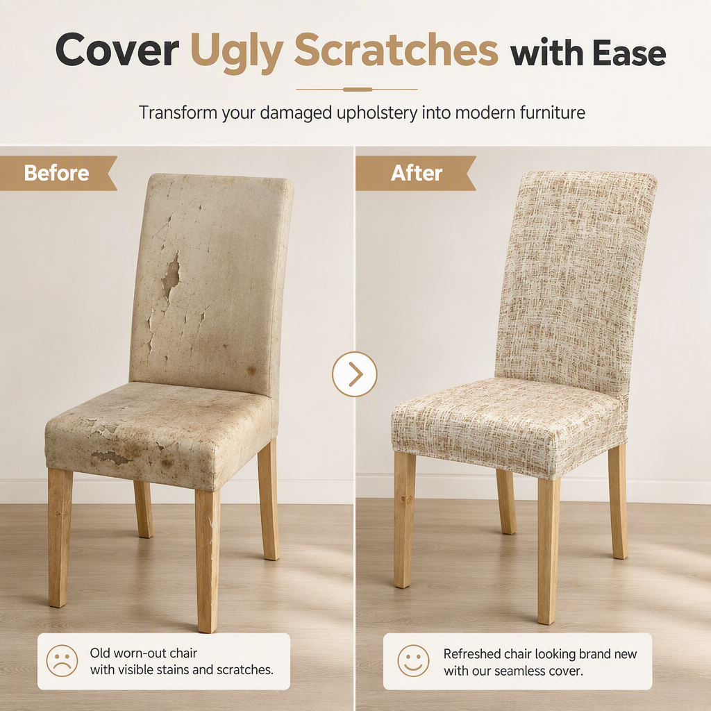 🍷 50% OFF! ✨ Universal Stretch Plaid Chair Cover – Flexible Spandex Fit, Double-Stitching Anti-Slip & Machine Washable – Instantly Refresh Your Dining Chairs 🪑