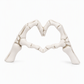 💀 Halloween Resin Skeleton Figurine – Heart Hand Gesture & Gothic Decor 🖤✨