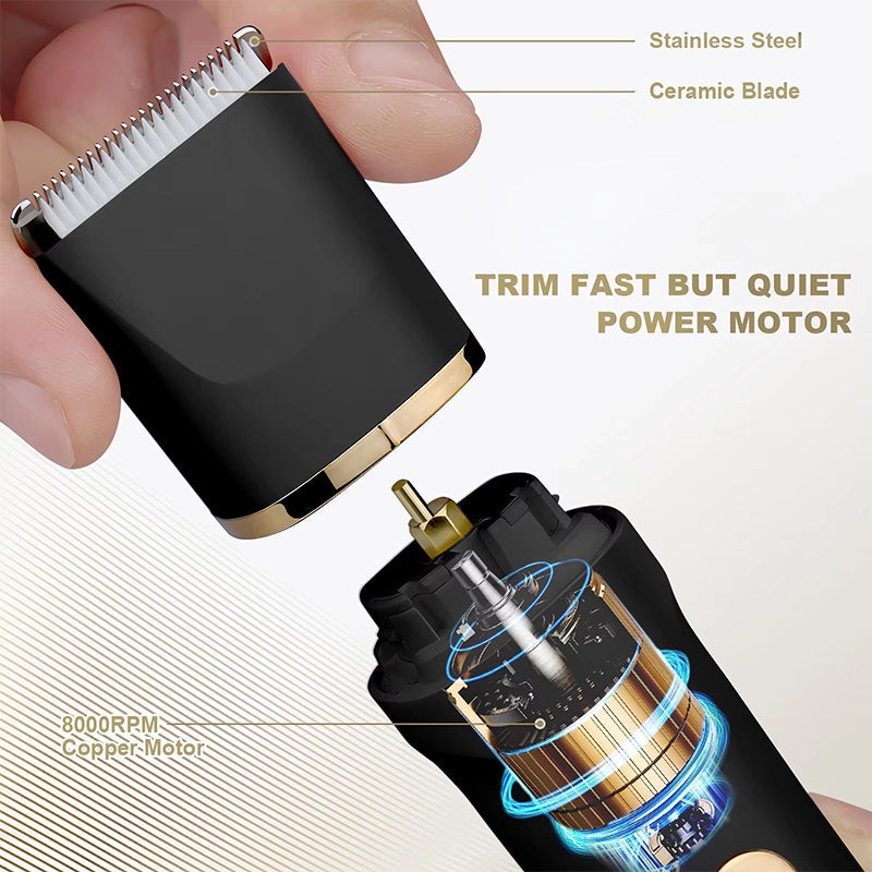 ⏳🔥LIMITED-TIME 50% OFF! ⏰✂️ 3-in-1 Electric Beard Trimmer with Base – Gentle, Quiet, Multi-use 🧔