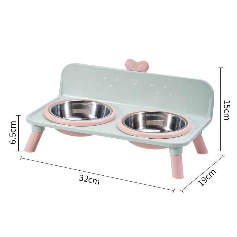 Elevated Detachable Pet Double Bowls