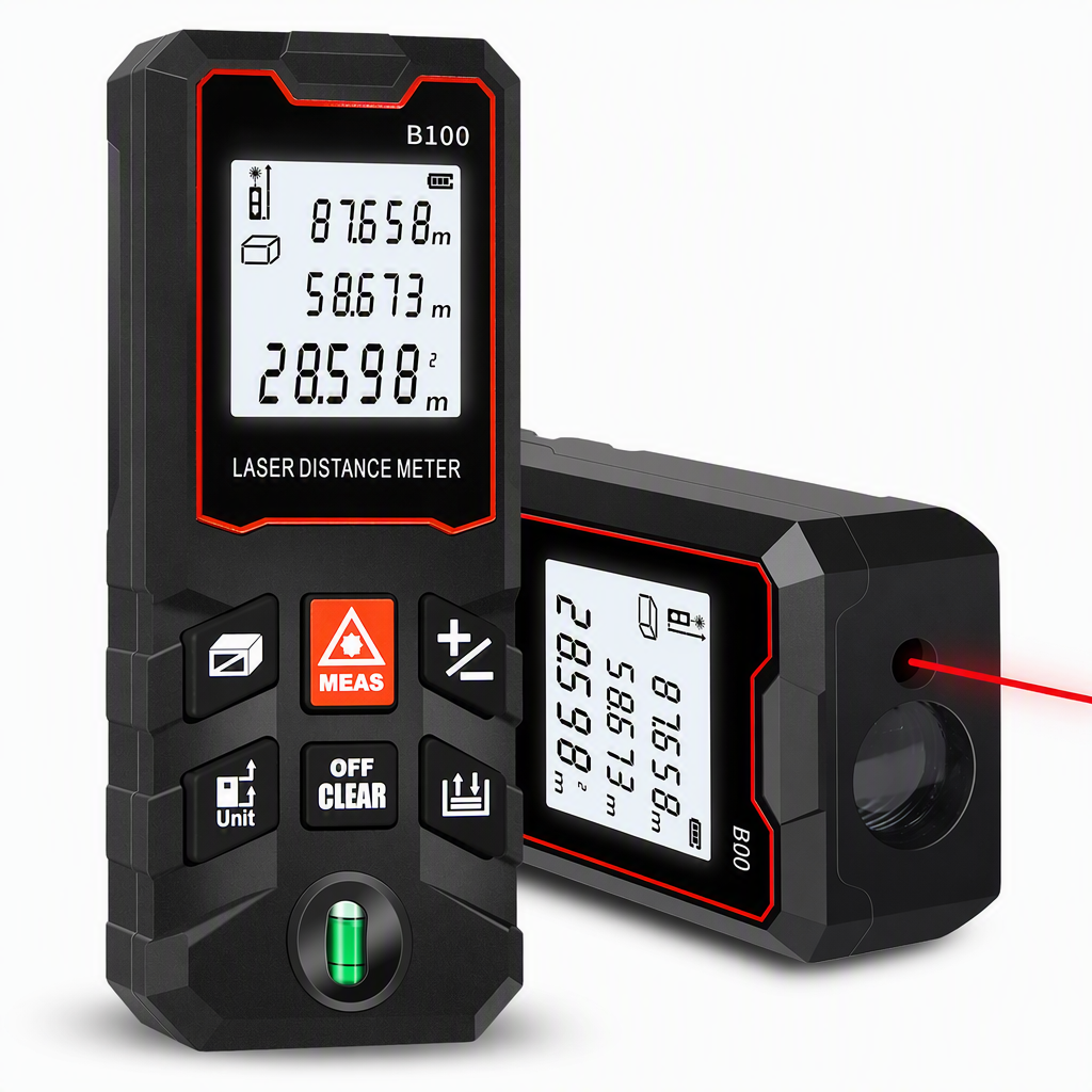 📏 Laser Rangefinder: 40-100m, Optical Focus, Dual-Level Calibration, 6 Modes, Stores 30 Measurements