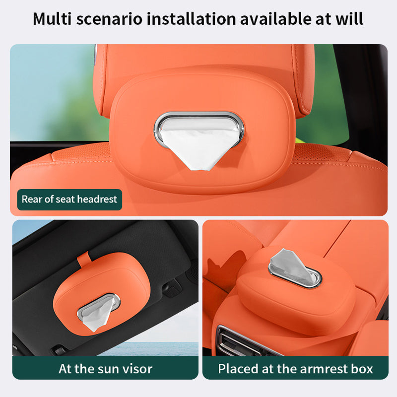 🚗 LIMITED-TIME 50% OFF! ✨ Quick-Access Car Tissue Holder – Sun Visor Hanging, Liquid Silicone, One Hand Tissue Pull 🧻