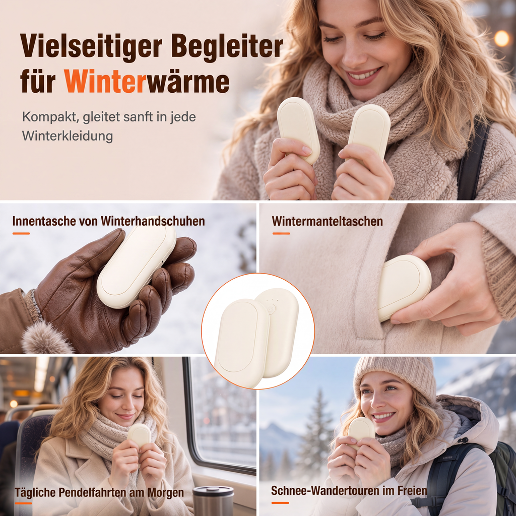 📢📢50% OFF !! ⏰Magnetic, Splittable 2-in-1 Rechargeable Hand Warmer – Mini Portable USB Electric Hand Warmer