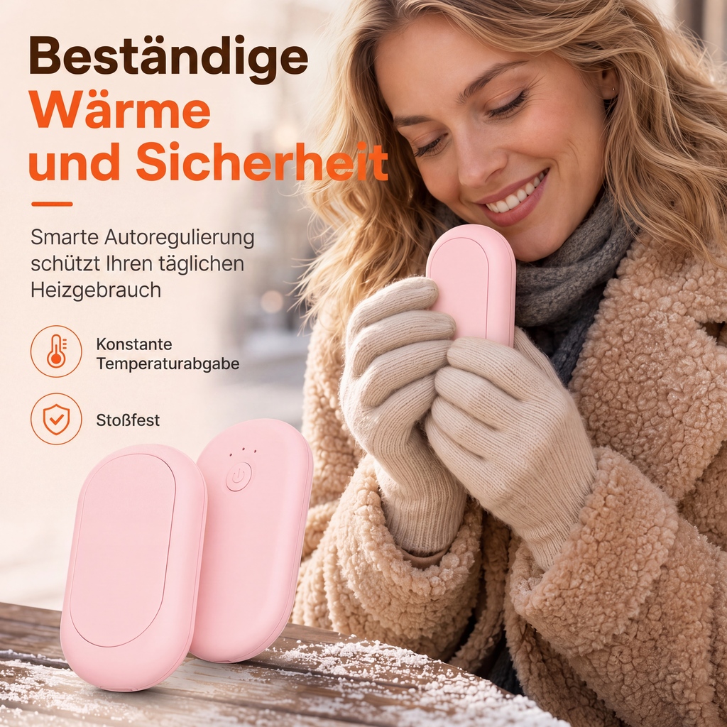 📢📢50% OFF !! ⏰Magnetic, Splittable 2-in-1 Rechargeable Hand Warmer – Mini Portable USB Electric Hand Warmer
